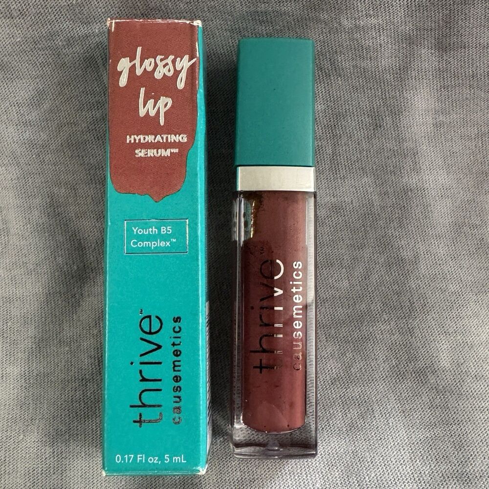 Thrive Causemetics Glossy Lip Hydrating Serum - Pamela Brown Mauve - NIB